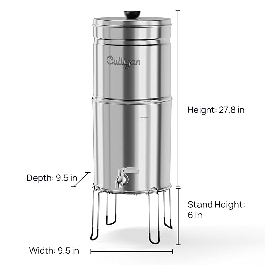 Culligan MaxClear 3 Gallon Gravity Water Filter System, Polished - Image 8