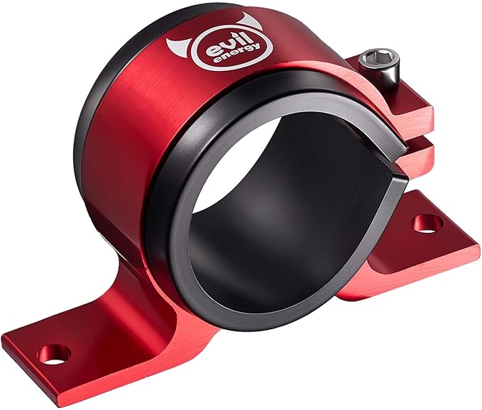 EVIL ENERGY 50mm Fuel Filter Mounting Bracket, Fuel Pump Clamp Holder Red by EVILENERGY