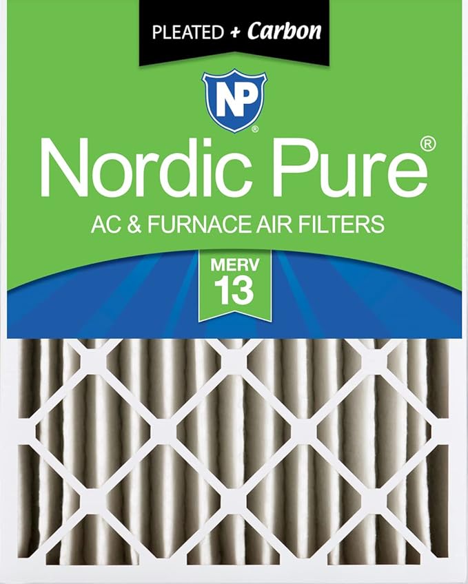 Nordic Pure 18x24x4 Pleated Air Filters MERV 13 Plus Carbon 1 Pack by NordicPure