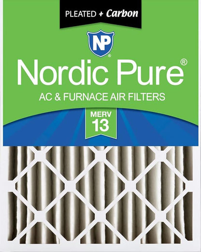 Nordic Pure 18x24x4 Pleated Air Filters MERV 13 Plus Carbon 1 Pack by NordicPure