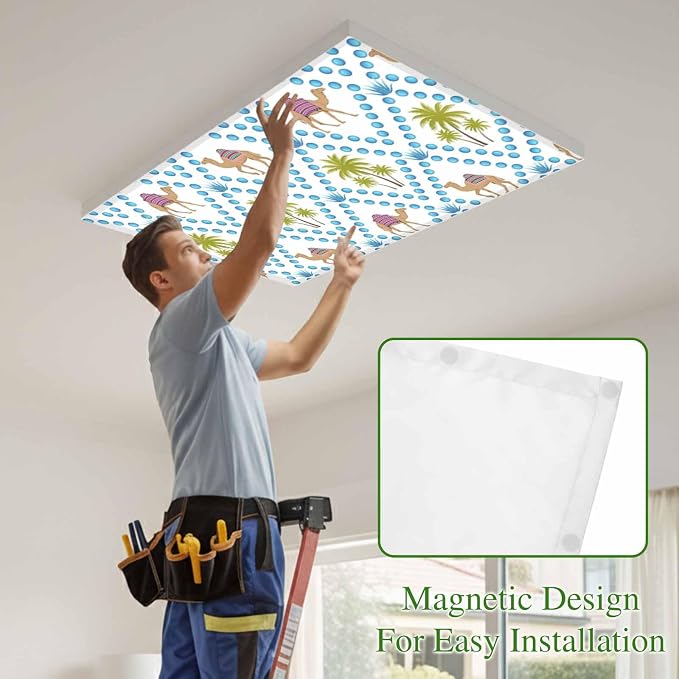 2 Pack Fluorescent Light Cover, Camels Palm Trees Light Covers - Image 3