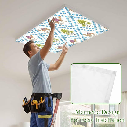 2 Pack Fluorescent Light Cover, Camels Palm Trees Light Covers - Image 3