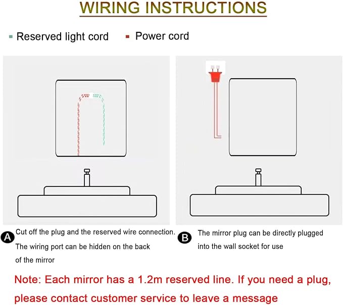 Bathroom Mirror with LED Lights，Bathroom Led Mirror ，Backlit Bathroom Mirror - Image 9