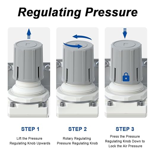 AIRZOE 1/4" NPT Compressed Air Filter Regulator Lubricator Combo, Air - Image 6