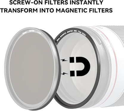 Kase 49mm Magnetic Screw in Adapter Ring Kit, Brass Magnetic to Threaded Filter - Image 4
