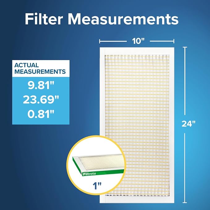 Filtrete 10x24x1 AC Furnace Air Filter, MPR 700, MERV 8, Tough on Pollen - Image 2