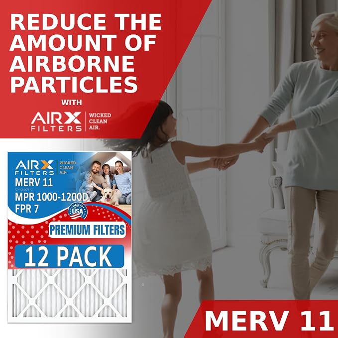 20x24x1 Air Filter MERV 11 Rating, 12 Pack of Furnace Filters Comparable to MPR - Image 4