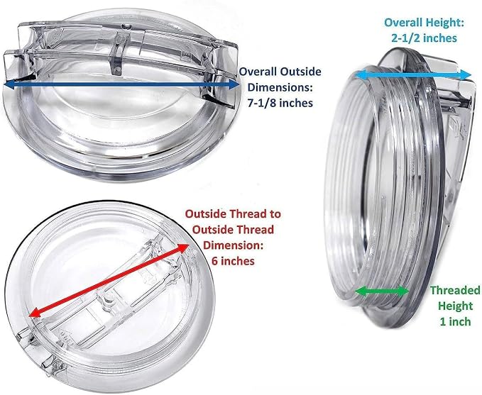 Pool Lid Replacement Thread Strainer Cover Trap Sand Filter Acrylic - Image 8