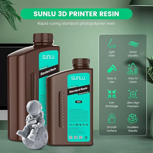 SUNLU 3D Printer Resin 3kg, Fast Curing Standard 3D Resin - Image 2