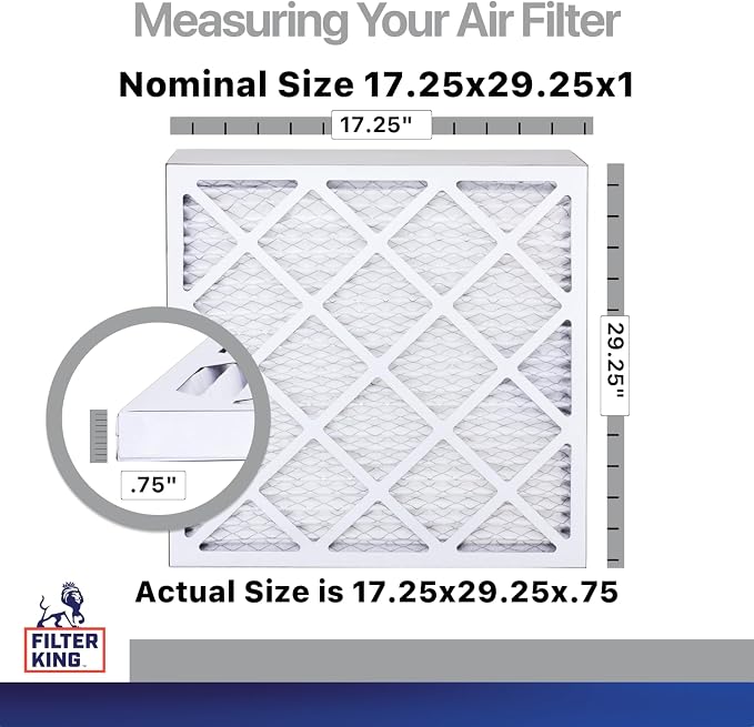 Filter King 17.25x29.25x1 Air Filter | 4-PACK | Carbon MERV 8 HVAC Pleated A/C - Image 2
