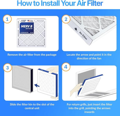 Filter King 26x37x1 Air Filter | 4-PACK | MERV 8 HVAC Pleated A/C Furnace - Image 4