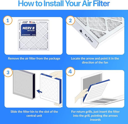 Filter King 25.5x61.5x1 Air Filter | 4-PACK | MERV 8 HVAC Pleated A/C Furnace - Image 4