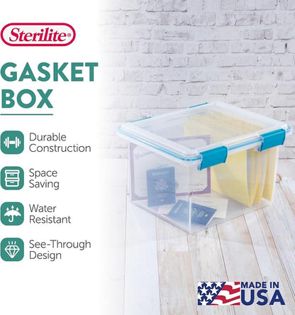 Sterilite 4-Pack Gasket Box, Weather-Resistant Storage Bins - Image 3