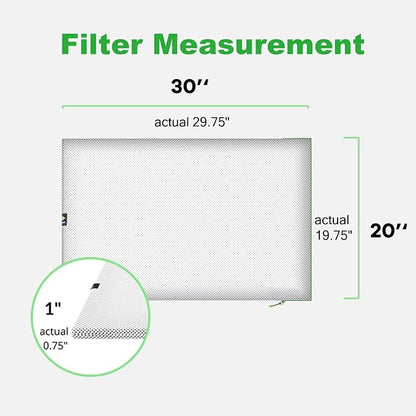 Reair 20x30x1 Extra Replacement Filter without Frame, Washable and Reusable Air - Image 6