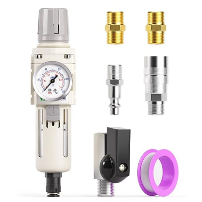 TAILONZ PNEUMATIC 3/8 Inch NPT Automatic Drain Air Filter Pressure Regulator by TAILONZPNEUMATIC