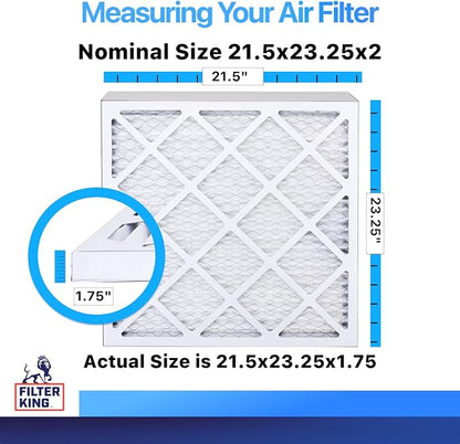 Filter King 21.5x23.25x2 Air Filter | 12-PACK | MERV 8 HVAC Pleated A/C Furnace - Image 2