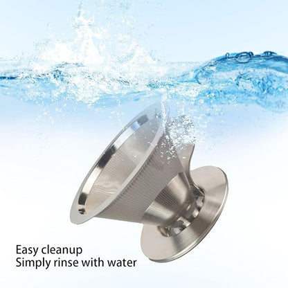 316 Stainless Steel Pour Over Coffee Dripper - Image 5