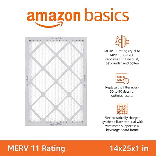 Amazon Basics 14x25x1 Air Filter 6 Pack, MERV 11 AC Furnace Filters - Image 2