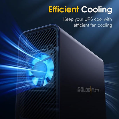 GOLDENMATE 1000VA/800W Lithium UPS Battery Backup and Surge Protector, Sinewave - Image 9