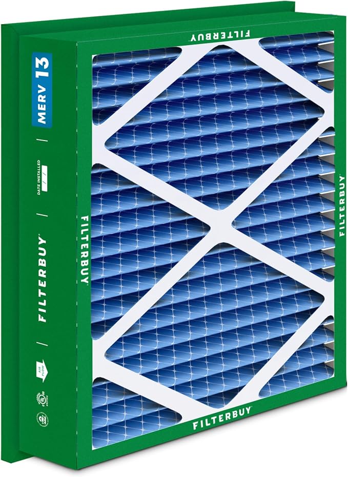 Filterbuy 20x25x5 Air Filter MERV 13 Optimal Smoke & Allergy Defense, - Image 9