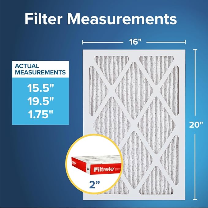 Filtrete 16x20x2 AC Furnace Air Filter, MERV 11, MPR 1000, Allergen Defense - Image 2