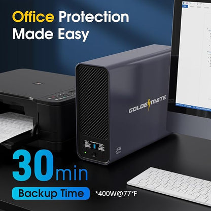 GOLDENMATE 1000VA/800W Lithium UPS Battery Backup and Surge Protector, Sinewave - Image 8