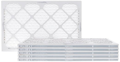 Amazon Basics 16x25x1 Air Filter 6 Pack, MERV 11 AC Furnace Filters by AmazonBasics