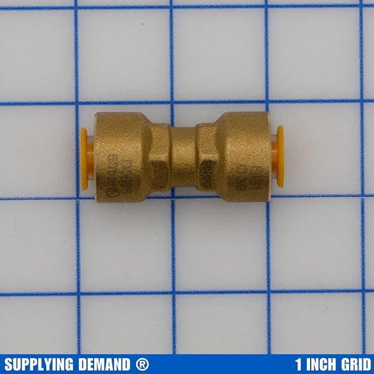 Supplying Demand SB1 3/8 Inch Quick Connect HVAC Brass Coupler Fitting - Image 2