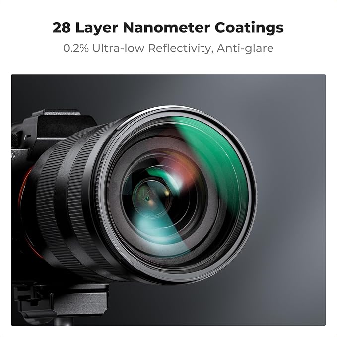 K&F CONCEPT 72mm Black Diffusion 1/4 & 1/8 Lens Filter Kit, Mist Cinematic - Image 7