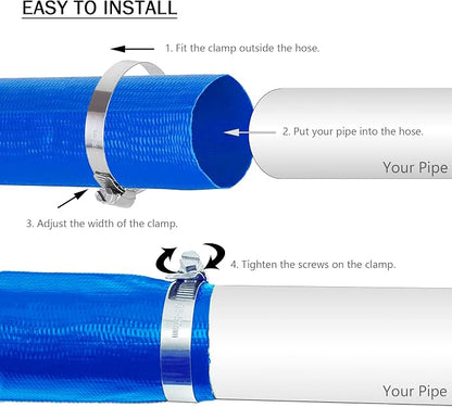 DAVCO 3" x 100 ft Pool Backwash Hose, 3” Diameter and 5” Flat Wide Heavy Duty - Image 6
