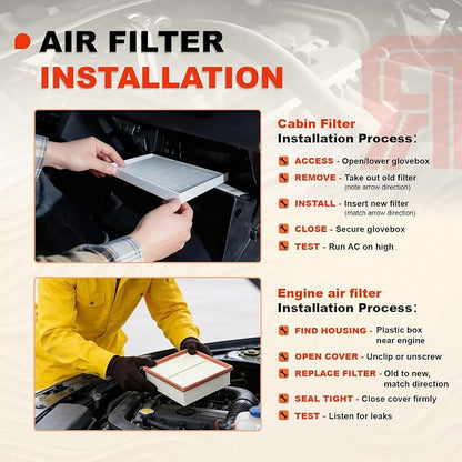 Engine & Cabin Air Filter Kit for 2014-2018 Silverado 1500 Sierra 1500 - Image 6