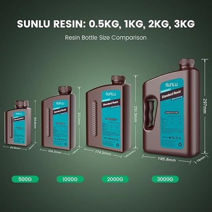 SUNLU 3D Printer Resin 2kg, Fast Curing Standard 3D Resin - Image 8