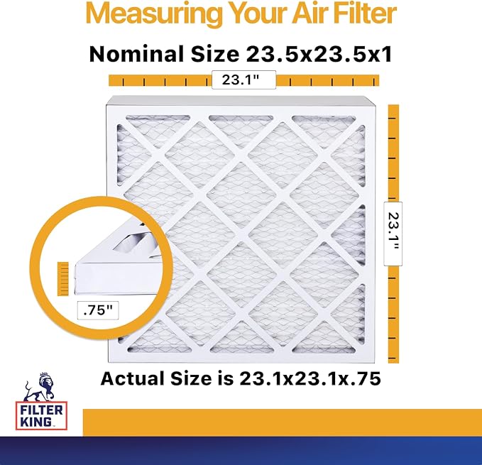 Filter King 23.5x23.5x1 Air Filter | 6-PACK | MERV 13 HVAC Pleated A/C Furnace - Image 2