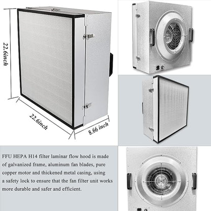 FFU HEPA H14-Filter Laminar Flow Hood Updated FanFilter Unit（Include HEPA - Image 5