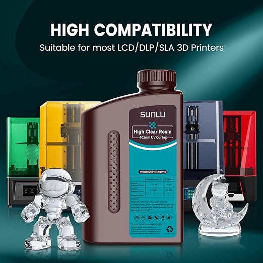 SUNLU High Clear 3D Printer Resin, High Transparency 3D Printing Resin - Image 5