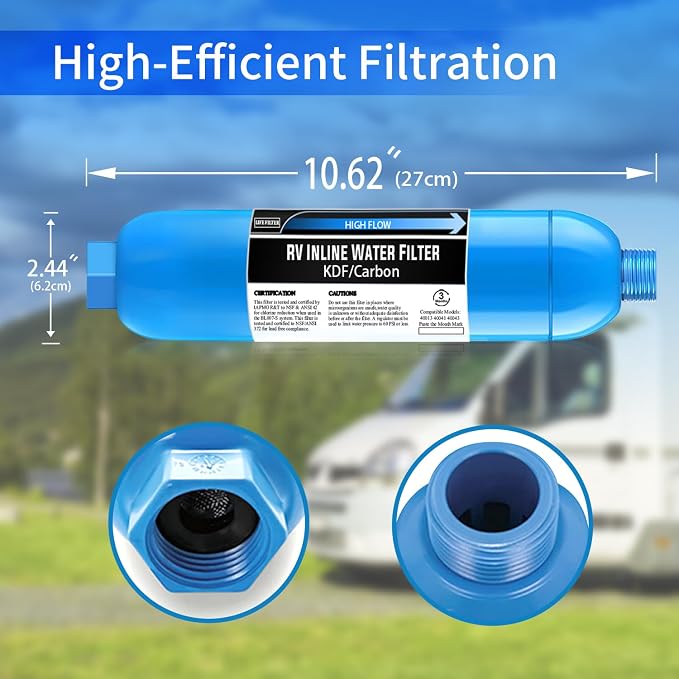 Lifefilter RV Inline Marine Water Filter, Bad Taste, Odor - Image 3