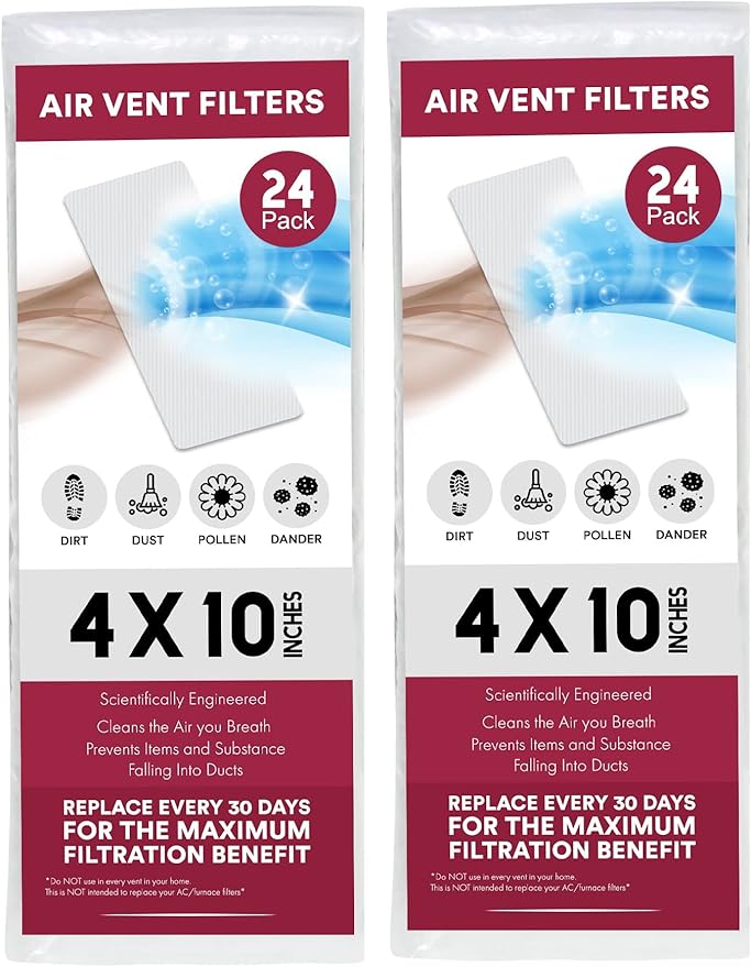 NORTHWEST ENTERPRISES Vent Filters, 48 Floor Vent Register Filters by NORTHWESTENTERPRISES