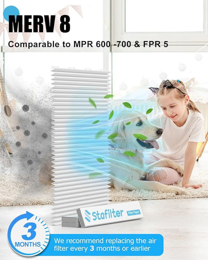 Reusable 12x12x1 Air Filter, 1 Foldable Frame + 6 Refills - Image 3