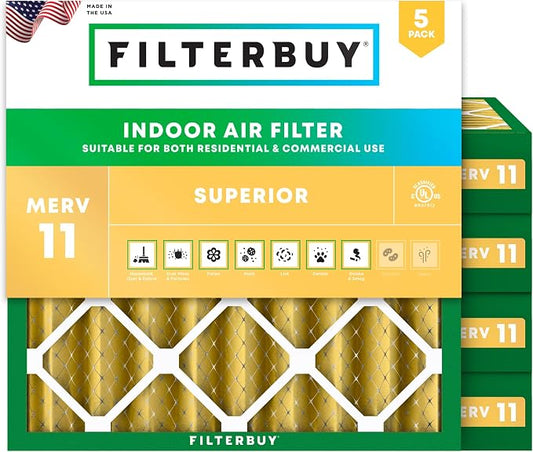 Filterbuy 20x20x4 Air Filter MERV 11 Superior Pet & Allergy Defense, by Filterbuy