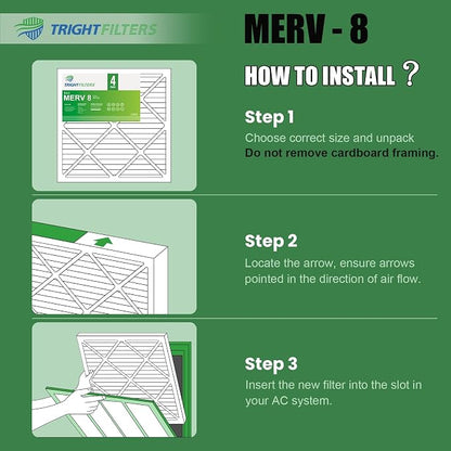 18x18x1 Air Filter 4 Pack, MERV 8 Pleated Dust Defense Air Filters Replacement - Image 7