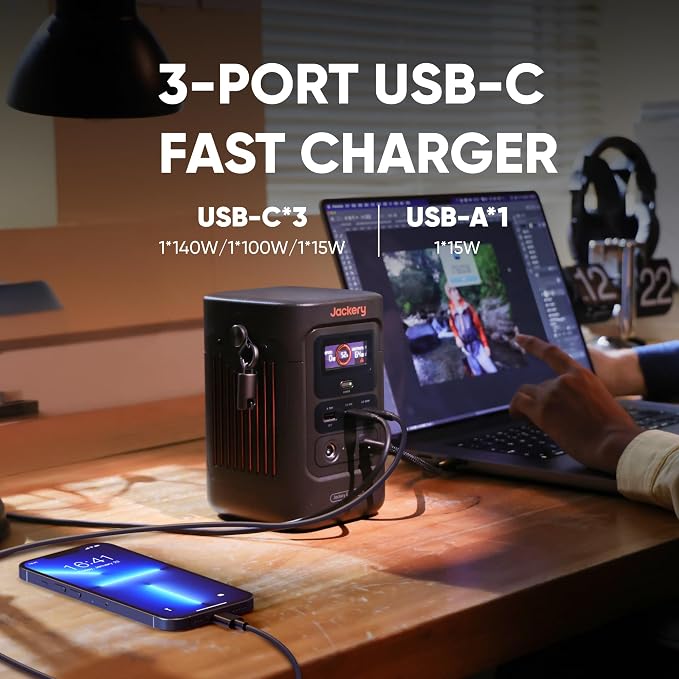 Jackery Explorer 240D Power Bank, LiFePO4 Battery 256Wh Portable Power Station - Image 4