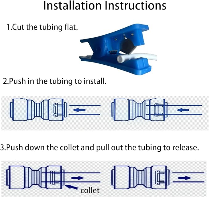 NSF 1/4" & 3/8" Water Line Tubing and Push Connect Fittings - Image 3