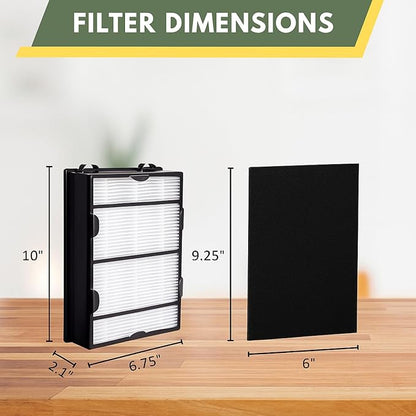 Nispira True HEPA Filter + Carbon Pre Filter Replacement Compatible - Image 3