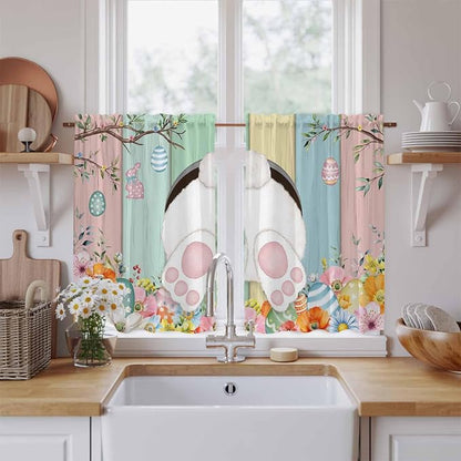 Easter Kitchen Curtains 45 Inch Long 2 Panel Set, Rod Pocket Window Treatment by Unknown