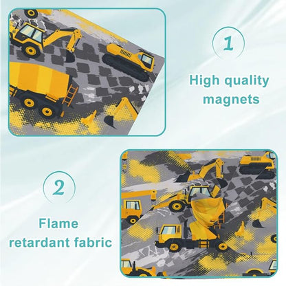 4 Pcs Fluorescent Light Covers for Ceiling Lights Yellow Construction Vehicles - Image 5