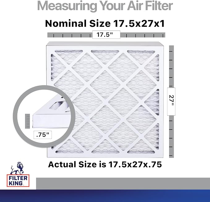 Filter King 17.5x27x1 Air Filter | 4-PACK | Carbon MERV 8 HVAC Pleated A/C - Image 2