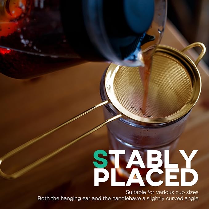 Homestia Fine Mesh Strainer for Kitchen, 304 Stainless Steel Cocktail Sieve - Image 7