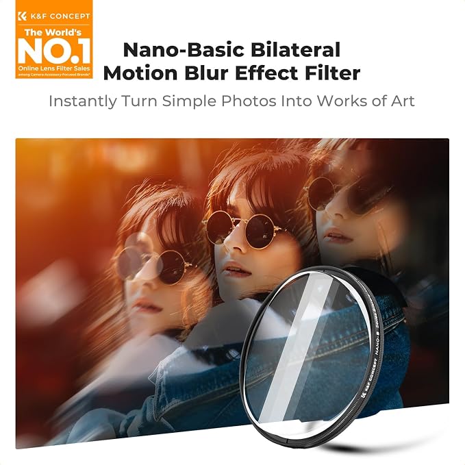 K&F CONCEPT 67mm Bilateral Blur Ghost Motion Filter Super Speed Effects - Image 2
