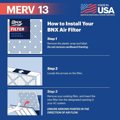 BNX 14x25x1 MERV 13 Air Filter 12 Pack - Image 5
