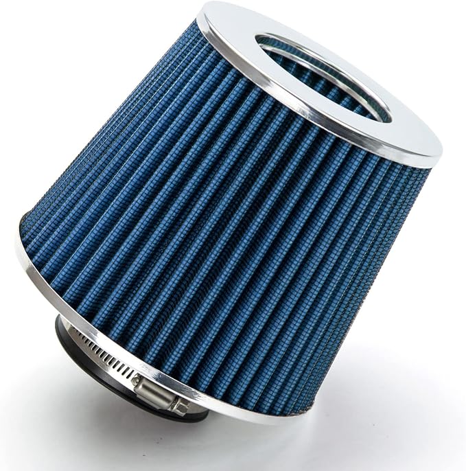 BLUE 2.75" 70 mm Inlet Cold Air Cone Replacement Performance Washable Clamp-On by RtunesRacing